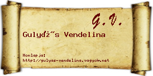 Gulyás Vendelina névjegykártya